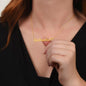 Personalized Heart Necklace for Daughter | Brave & Loved Gift from Dad or Mom