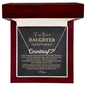 Brave Loved heart necklace gift box — personalized daughter gift from parents | The Faith World