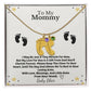 Mommy To Be Custom Baby Feet Necklace with Birthstone