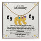 Mommy To Be Custom Baby Feet Necklace with Birthstone