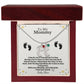 Mommy To Be Custom Baby Feet Necklace with Birthstone