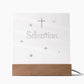 Engraved Christian Baby Acrylic Plaque