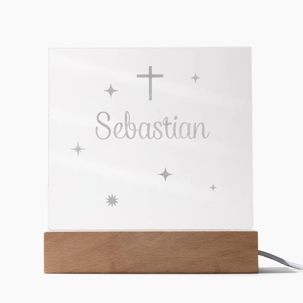 Engraved Christian Baby Acrylic Plaque
