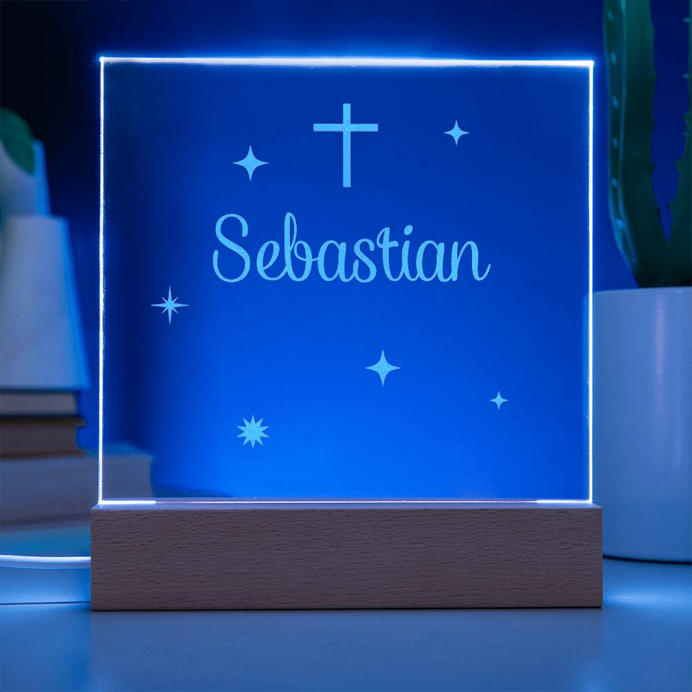 Engraved Christian Baby Acrylic Plaque