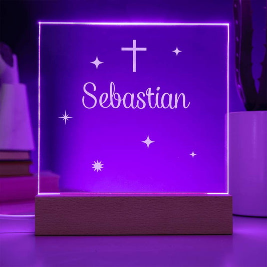 Engraved Christian Baby Acrylic Plaque
