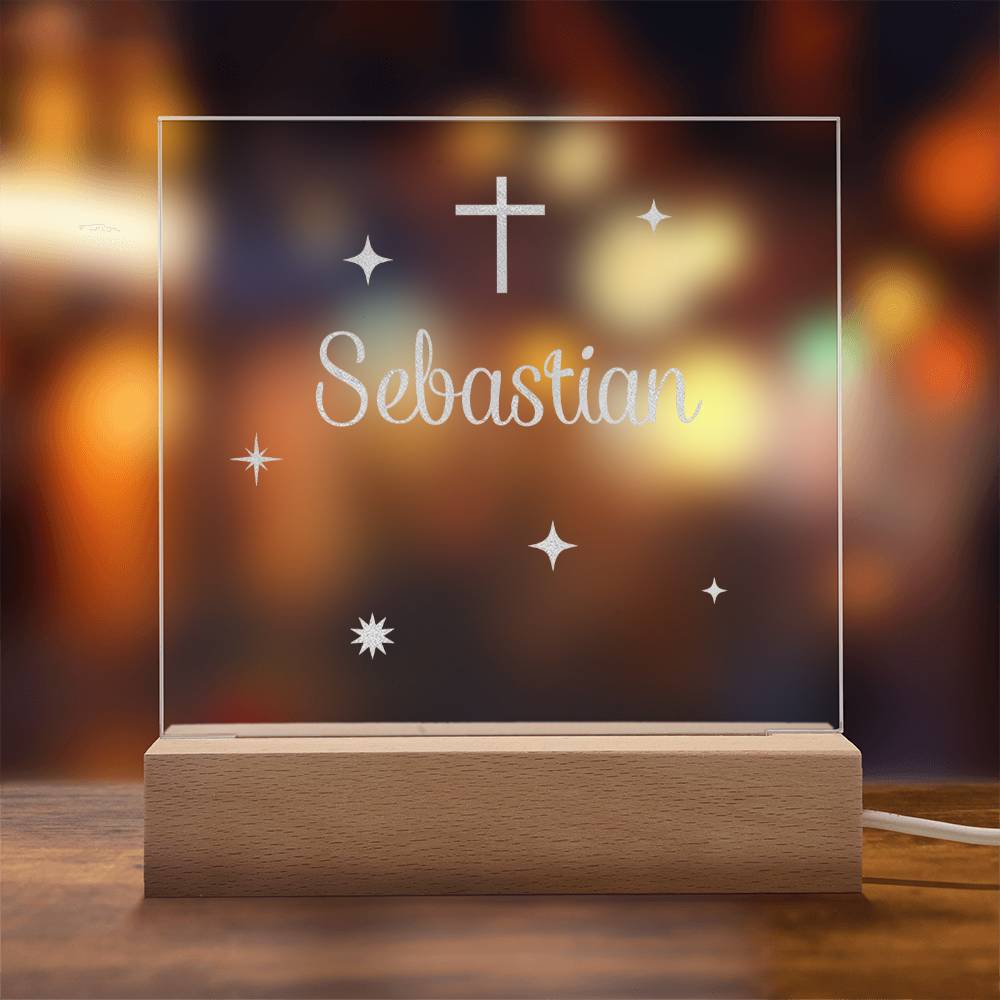 Engraved Christian Baby Acrylic Plaque