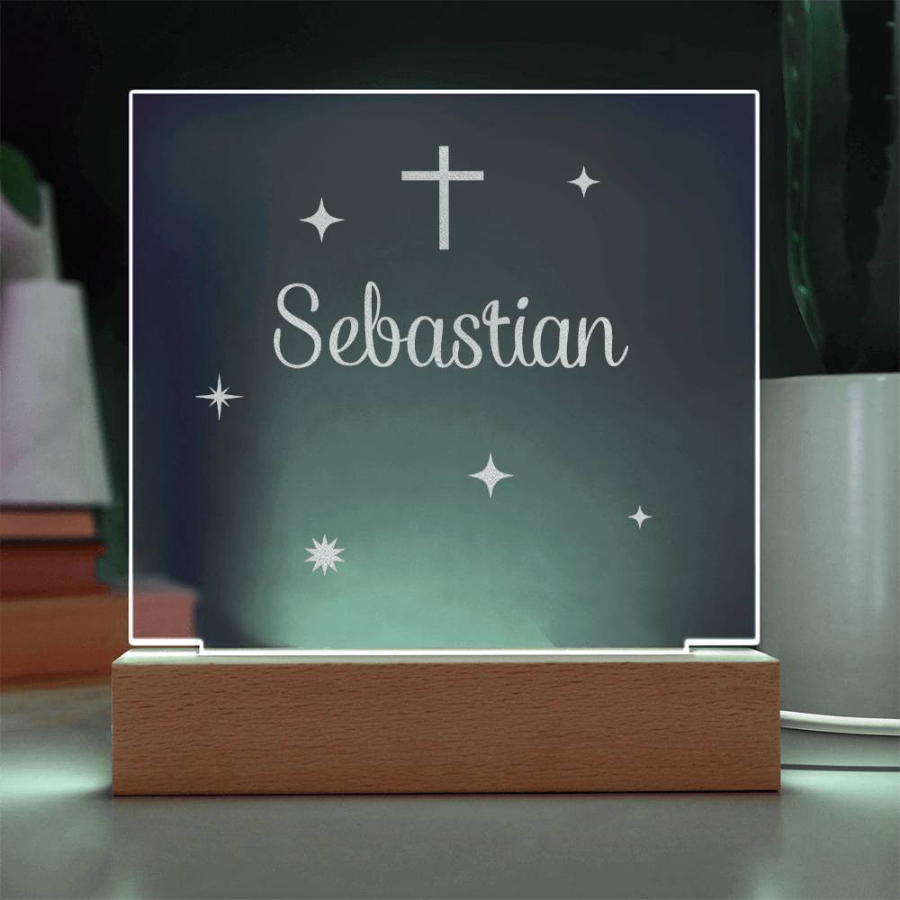 Engraved Christian Baby Acrylic Plaque