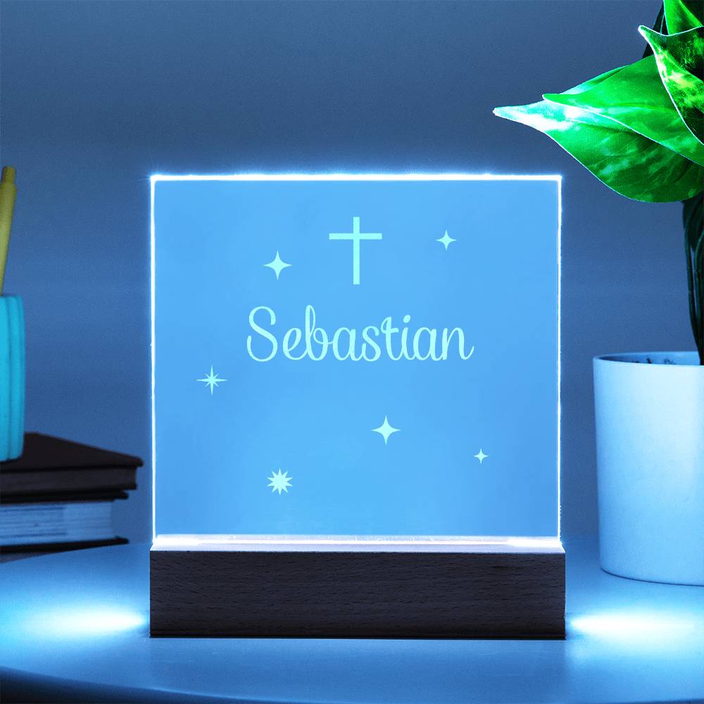 Engraved Christian Baby Acrylic Plaque