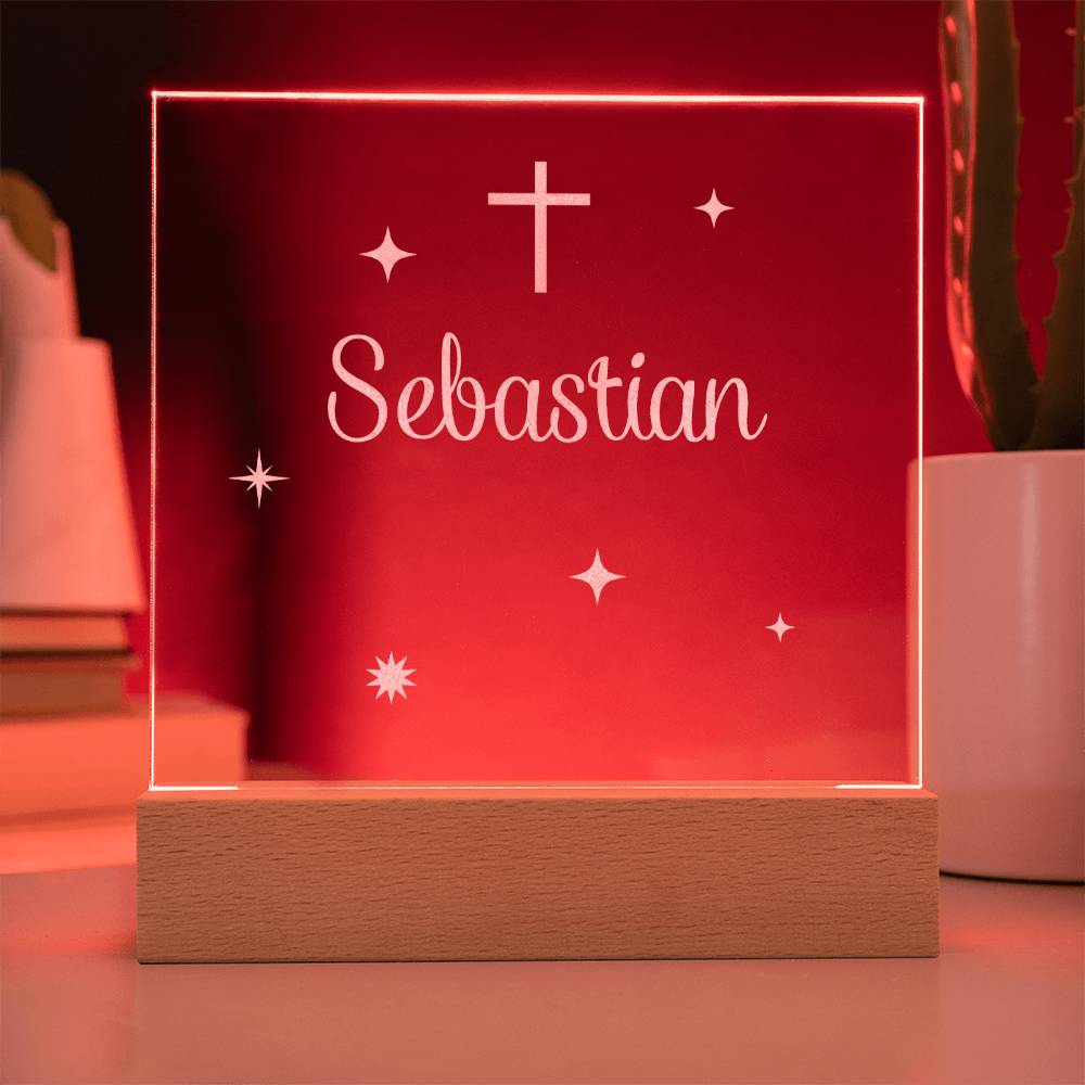 Engraved Christian Baby Acrylic Plaque