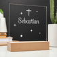 Engraved Christian Baby Acrylic Plaque