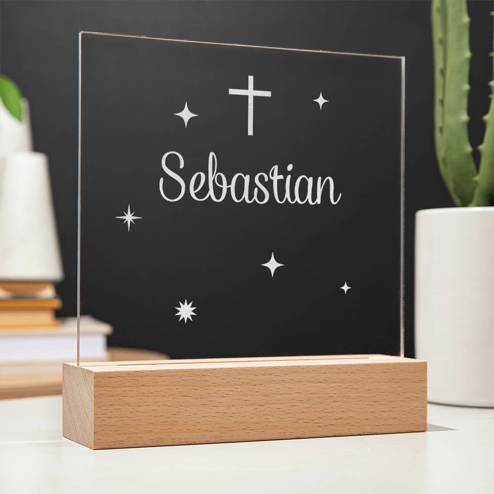 Engraved Christian Baby Acrylic Plaque