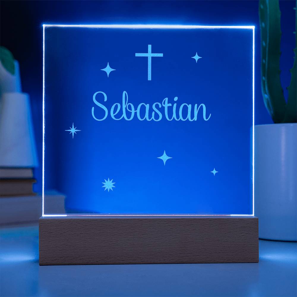 Engraved Christian Baby Acrylic Plaque