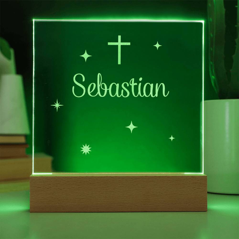 Engraved Christian Baby Acrylic Plaque