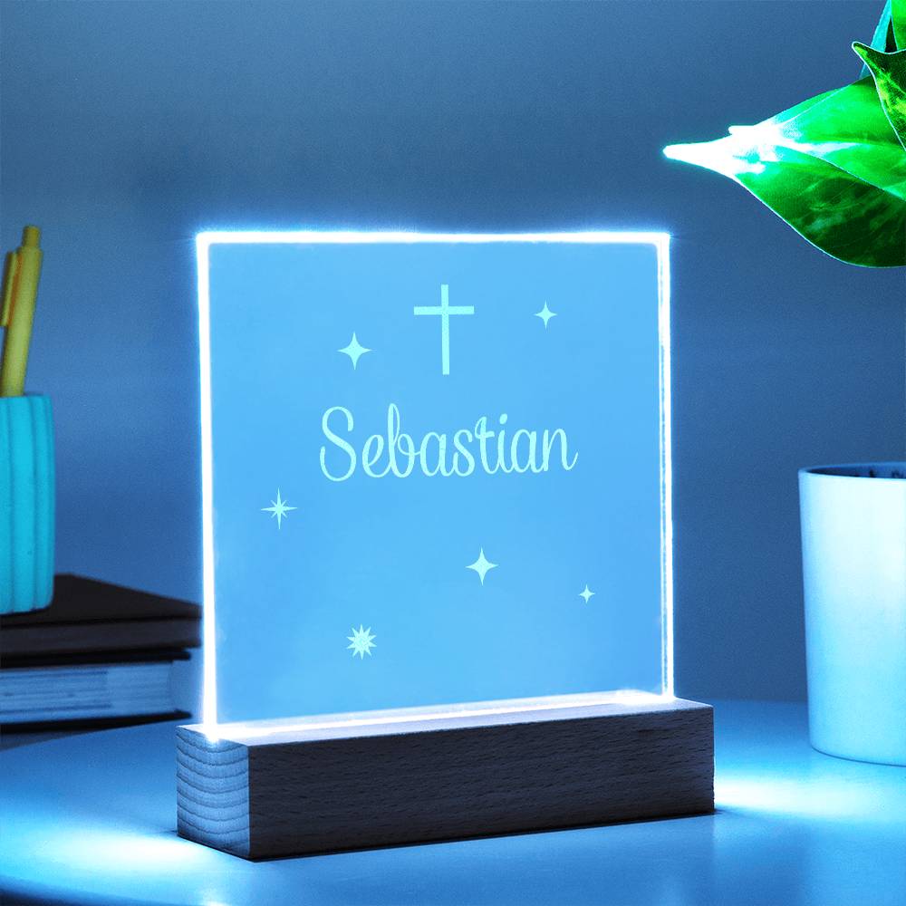 Engraved Christian Baby Acrylic Plaque