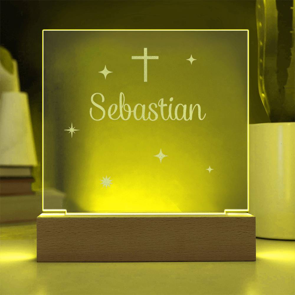 Engraved Christian Baby Acrylic Plaque