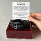 Men's Cross Leather Bracelet - A Symbol of Love and Faith from Wife to Husband