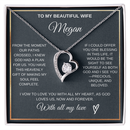 To My Beautiful Wife personalized necklace — Christian anniversary gift for her | The Faith World