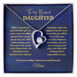 Heart crystal necklace daughter silver white gold — personalized Christian jewelry | The Faith World