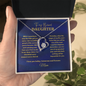 Forever Love daughter necklace gold finish — heart crystal gift from parents | The Faith World