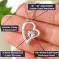 Forever Love Necklace for Daughter | Heart Crystal Gift from Mom or Dad
