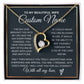 Personalized Gift to my Wife Forever Love Necklace 14k Gold Finish