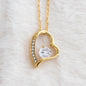 Forever Love Necklace for Daughter | Heart Crystal Gift from Mom or Dad