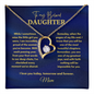 Forever Love Necklace for Daughter | Heart Crystal Gift from Mom or Dad