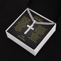 Grandson cross necklace gold finish — You Are My Answered Prayer faith jewelry | The Faith World