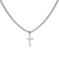 Grandson Cross Necklace from Grandpa — Personalized Christian Gift, Promise Message Card, Cuban Link Chain Gold Silver