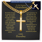 Grandson cross necklace from grandma — You Are My Answered Prayer personalized Cuban chain | The Faith World