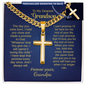 Grandson cross necklace promise message card — Christian gift from grandpa | The Faith World