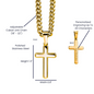 Grandson Cross Necklace from Grandma — You Are My Answered Prayer, Personalized Christian Gift, Cuban Link Chain