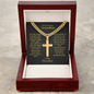 Grandson cross necklace message card — Christian gift from grandma You Are My Answered Prayer | The Faith World
