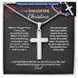 Father to Daughter Christian Gifts – Personalized Cross Necklace