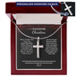 Father to Daughter Christian Gifts – Personalized Cross Necklace