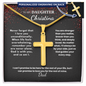 Father to Daughter Christian Gifts – Personalized Cross Necklace