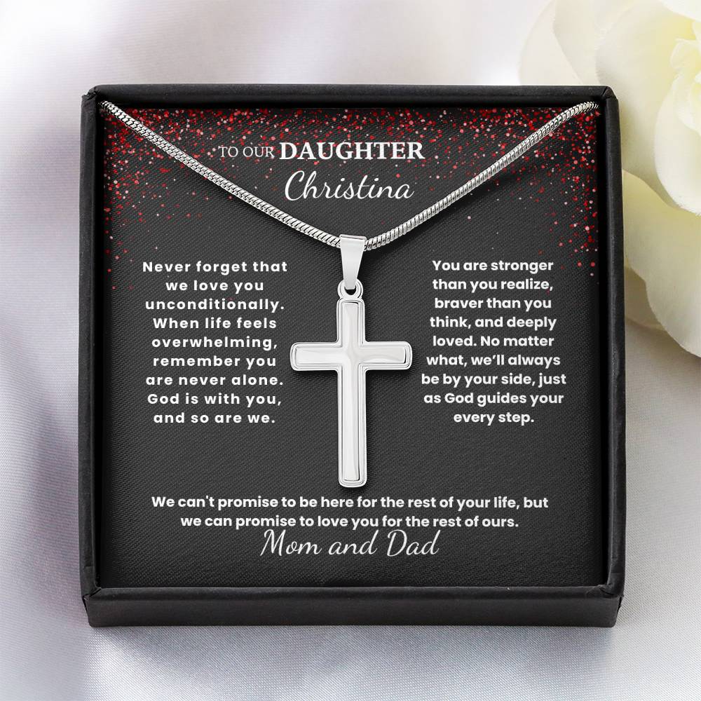 Beloved Daughter Cross Necklace