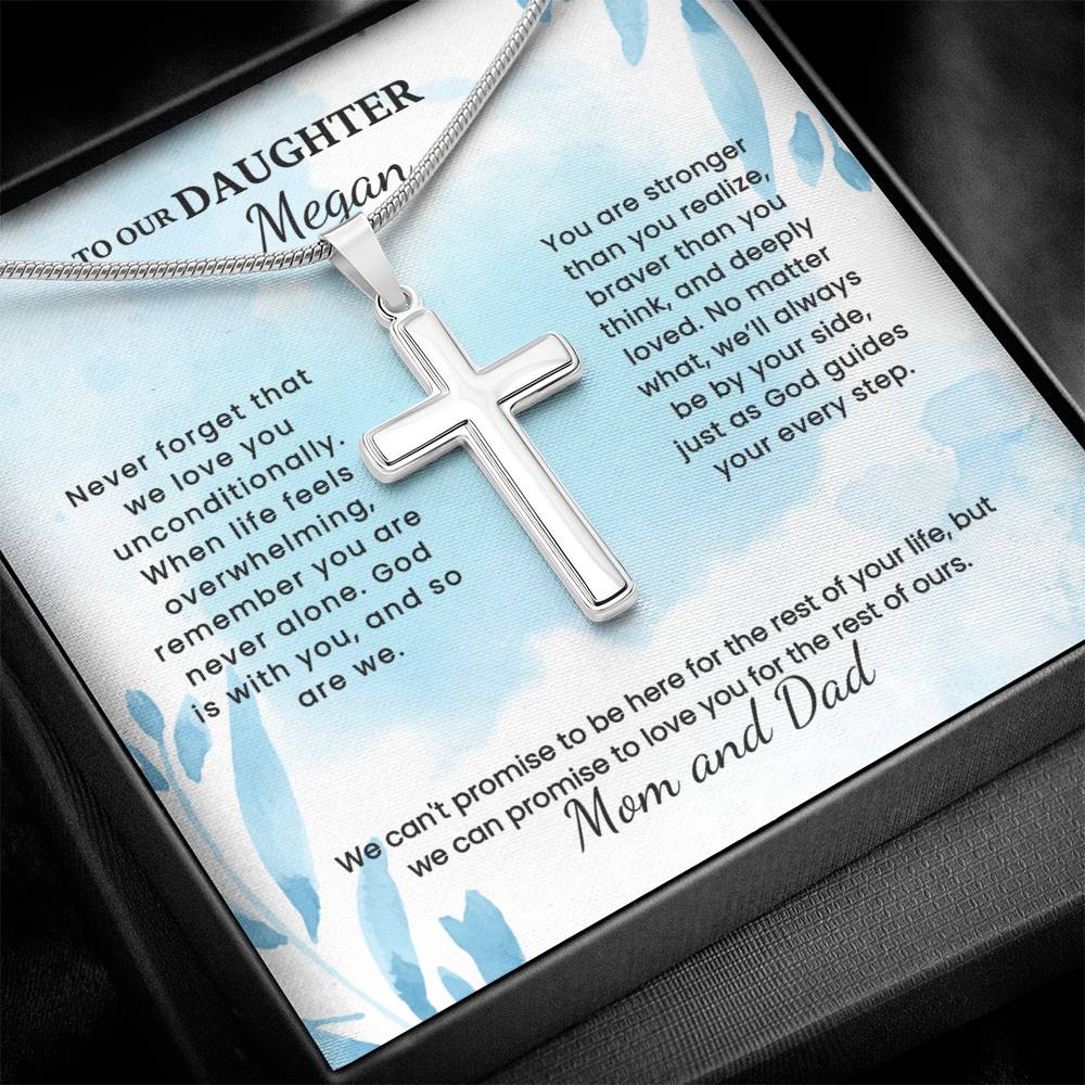 To Our Beloved Daughter Cross Necklace
