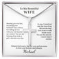 Forever Faithful: Stainless Steel Cross Necklace - Perfect Gift for Wife with Personalized Card