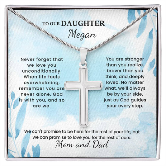 To Our Beloved Daughter Cross Necklace