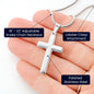 Forever Faithful: Stainless Steel Cross Necklace - Perfect Gift for Wife with Personalized Card