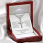 Forever Faithful: Stainless Steel Cross Necklace - Perfect Gift for Wife with Personalized Card