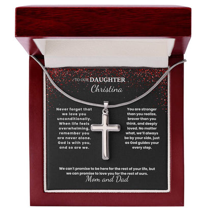 Beloved Daughter Cross Necklace
