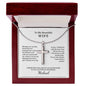 Forever Faithful: Stainless Steel Cross Necklace - Perfect Gift for Wife with Personalized Card