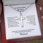 Forever Faithful: Stainless Steel Cross Necklace - Perfect Gift for Wife with Personalized Card